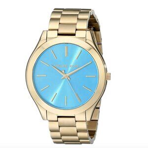 Michael Kors Women's Slim Runway Gold-Tone Watch MK3265